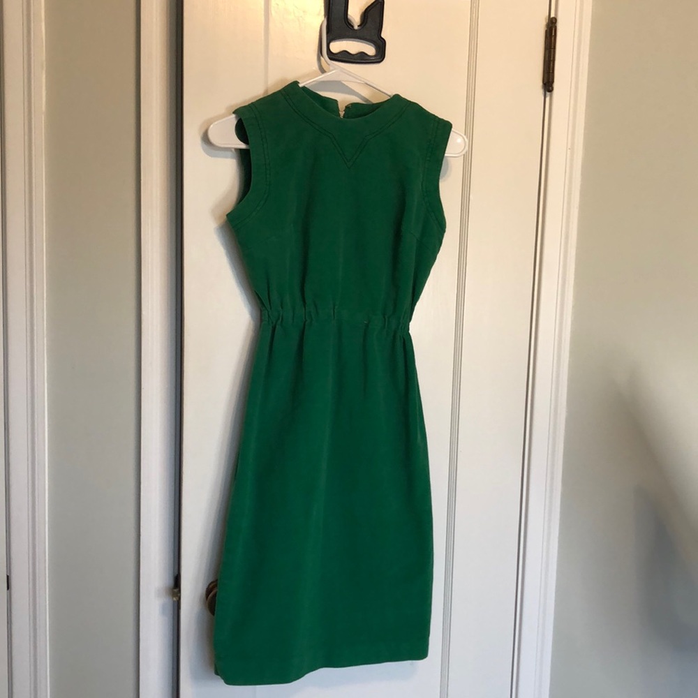 Vintage Emerald Green Velour 50's Dress